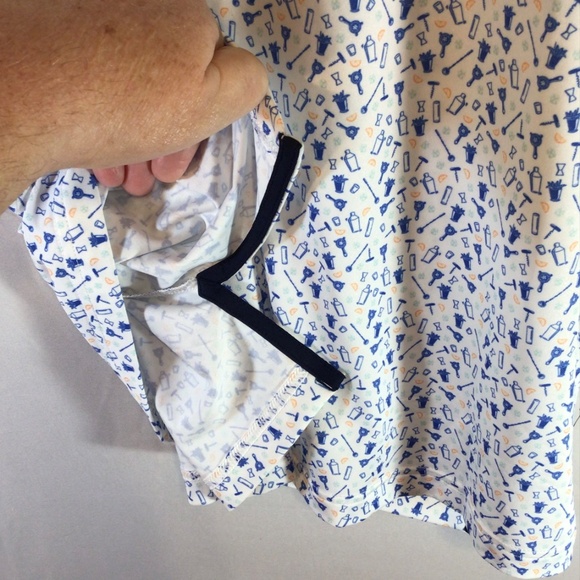 RLX Ralph Lauren Men Golf Polo M Cocktail Drink Print Performance Stretch Shirt - Picture 8 of 11